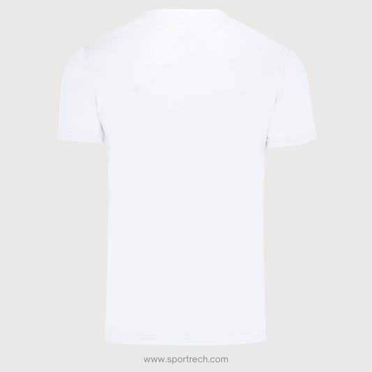 Playera Trek Blanco Hombre | Tela Microperforada y Secado Rápido