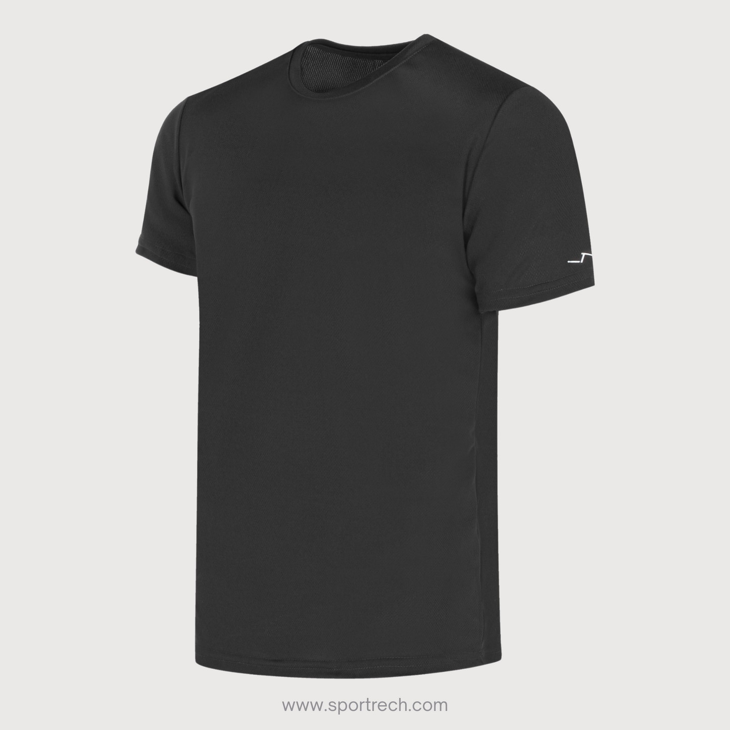 Playera Trek Negro Hombre | Tela Microperforada y Secado Rápido