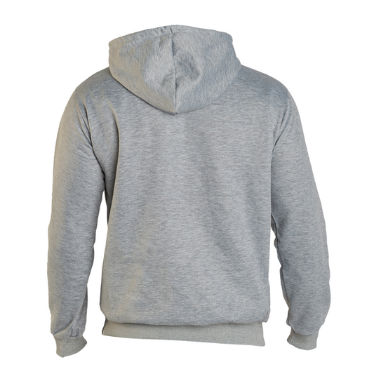 Sudadera Gris Jaspe para Hombre con Gorro de Felpa Resistente