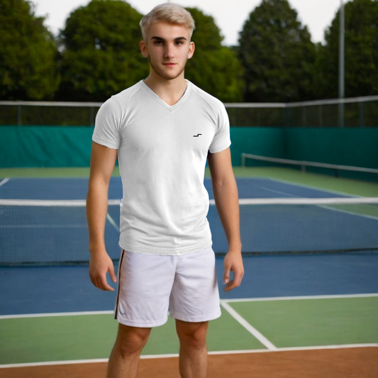 ▷ Playera Blanca para Hombre Cuello V | Frescura y Comodidad Diaria
