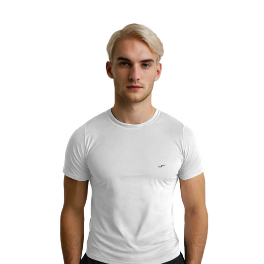 Playera RoundNeck Blanco | Tecnología Dry Fit