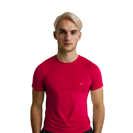 Playera RoundNeck Rojo | Tecnología Dry Fit