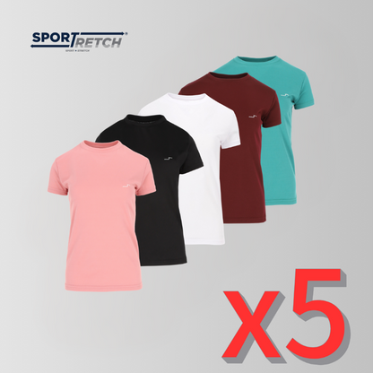 Súper Pack de 5 Playeras Deportivas Mujer | Línea RunaFit