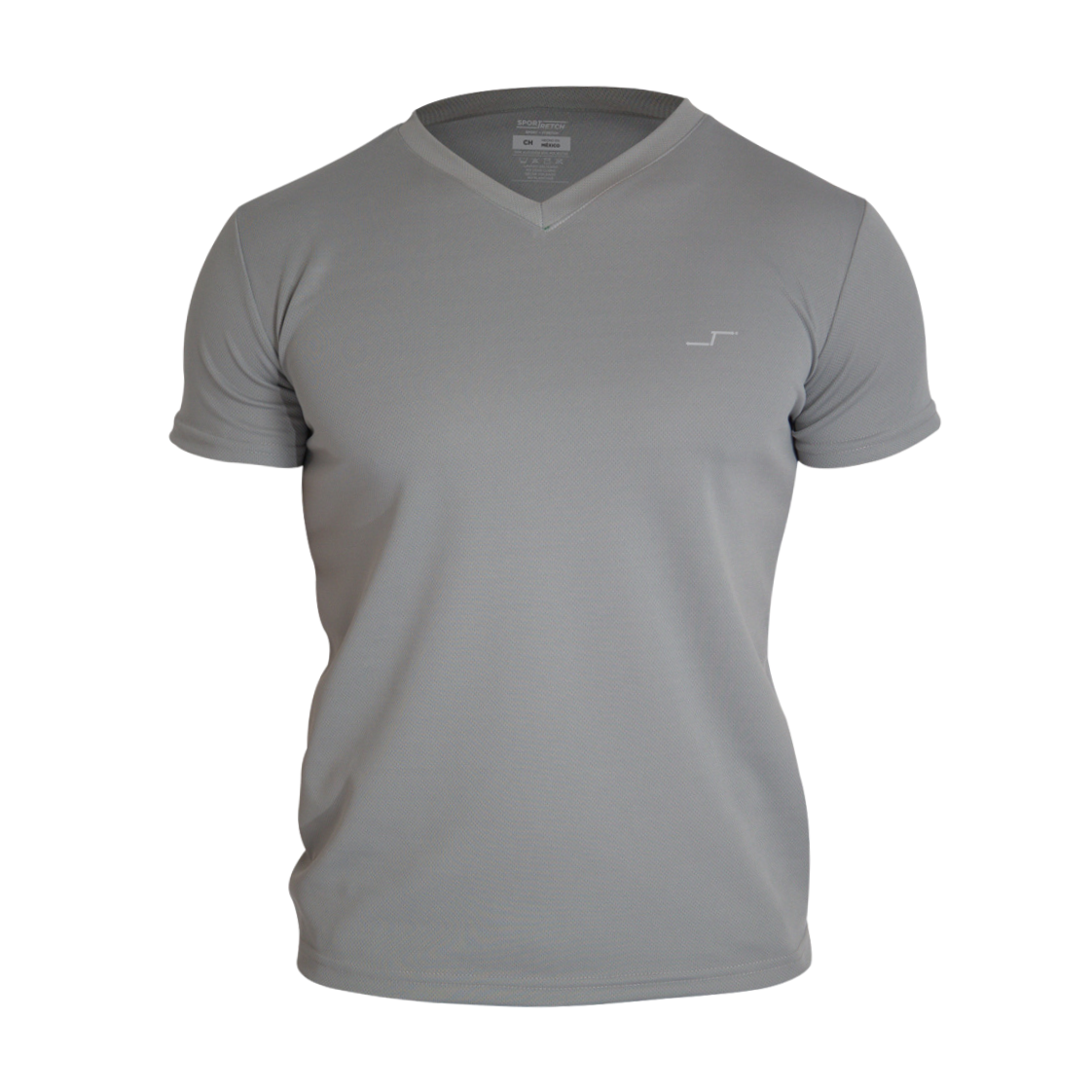 Playera Gris para Hombre Cuello V | Secado Rápido y Máxima Comodidad