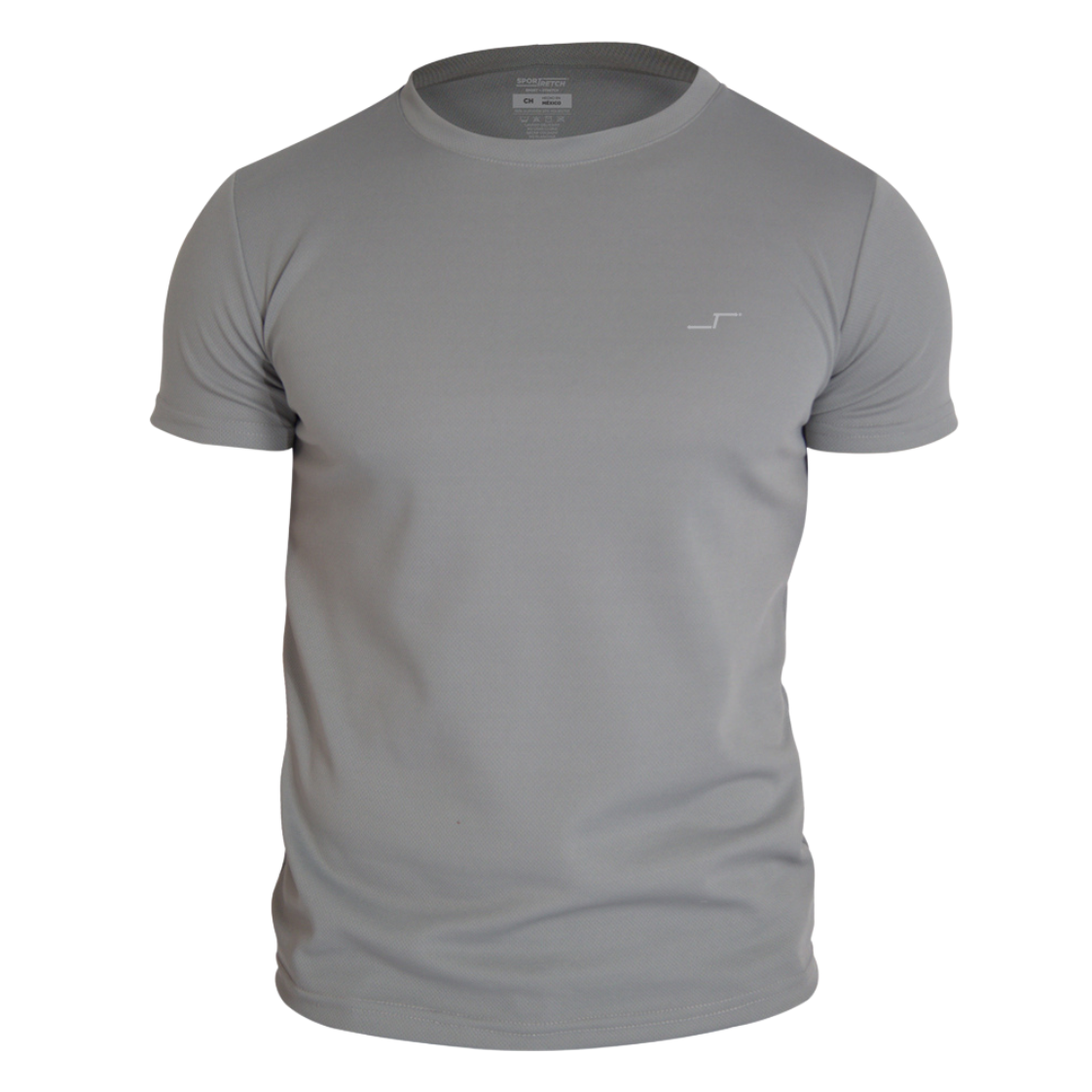 Playera RoundNeck Gris | Tecnología Dry Fit
