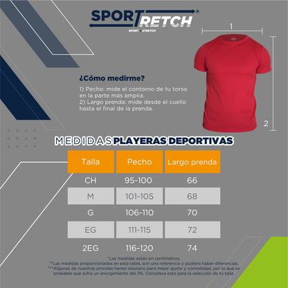 Playera Stretch Color Blanco | Cuello Redondo
