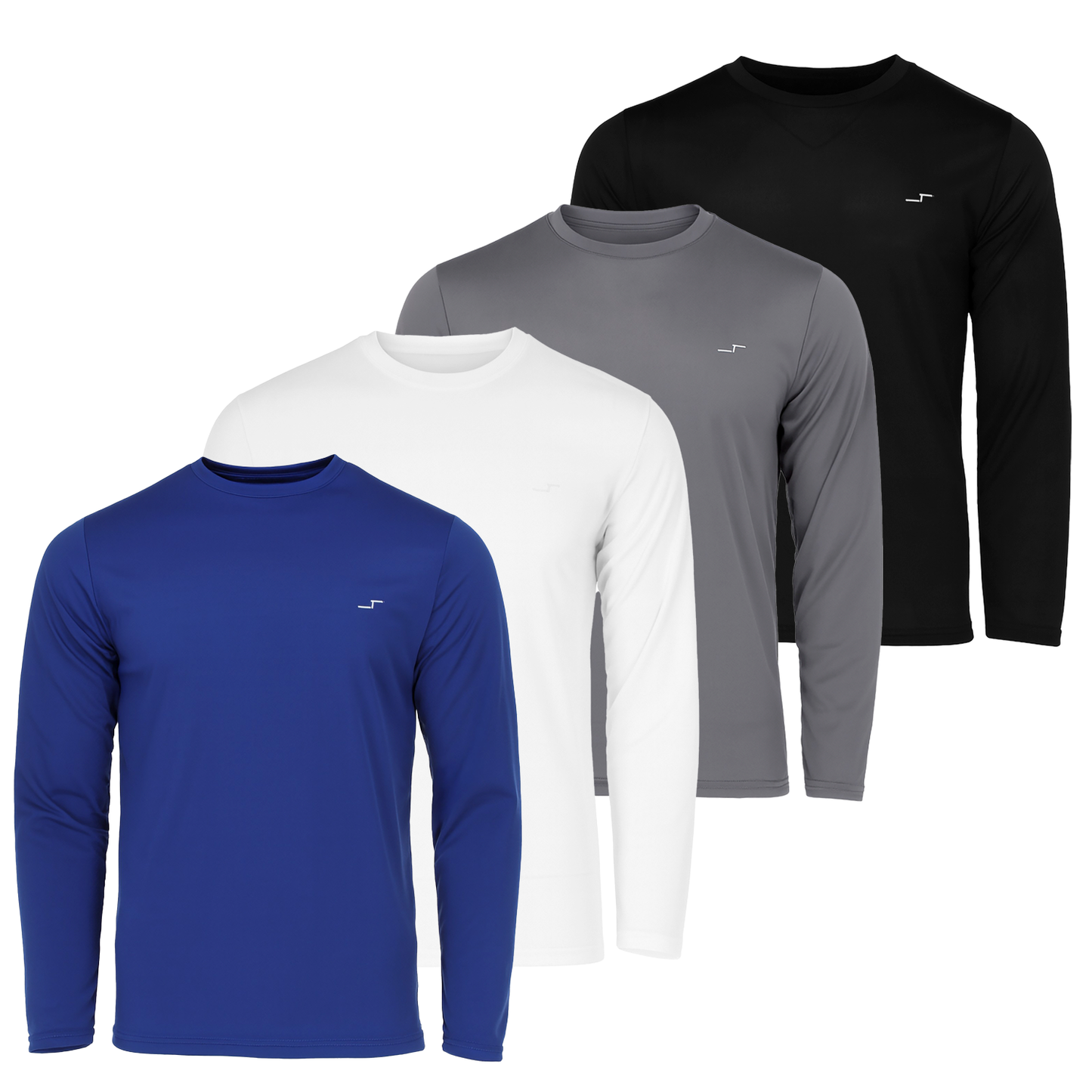 4 Playeras Deportivas Hombre Manga Larga Licra Secado Rápido