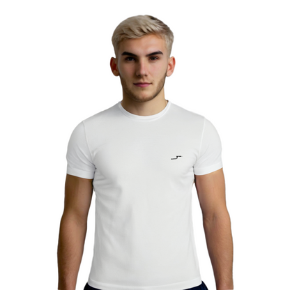 Playera Stretch Color Blanco | Cuello Redondo