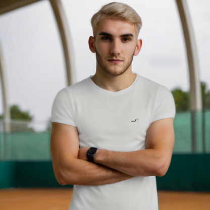 Playera Stretch Color Blanco | Cuello Redondo