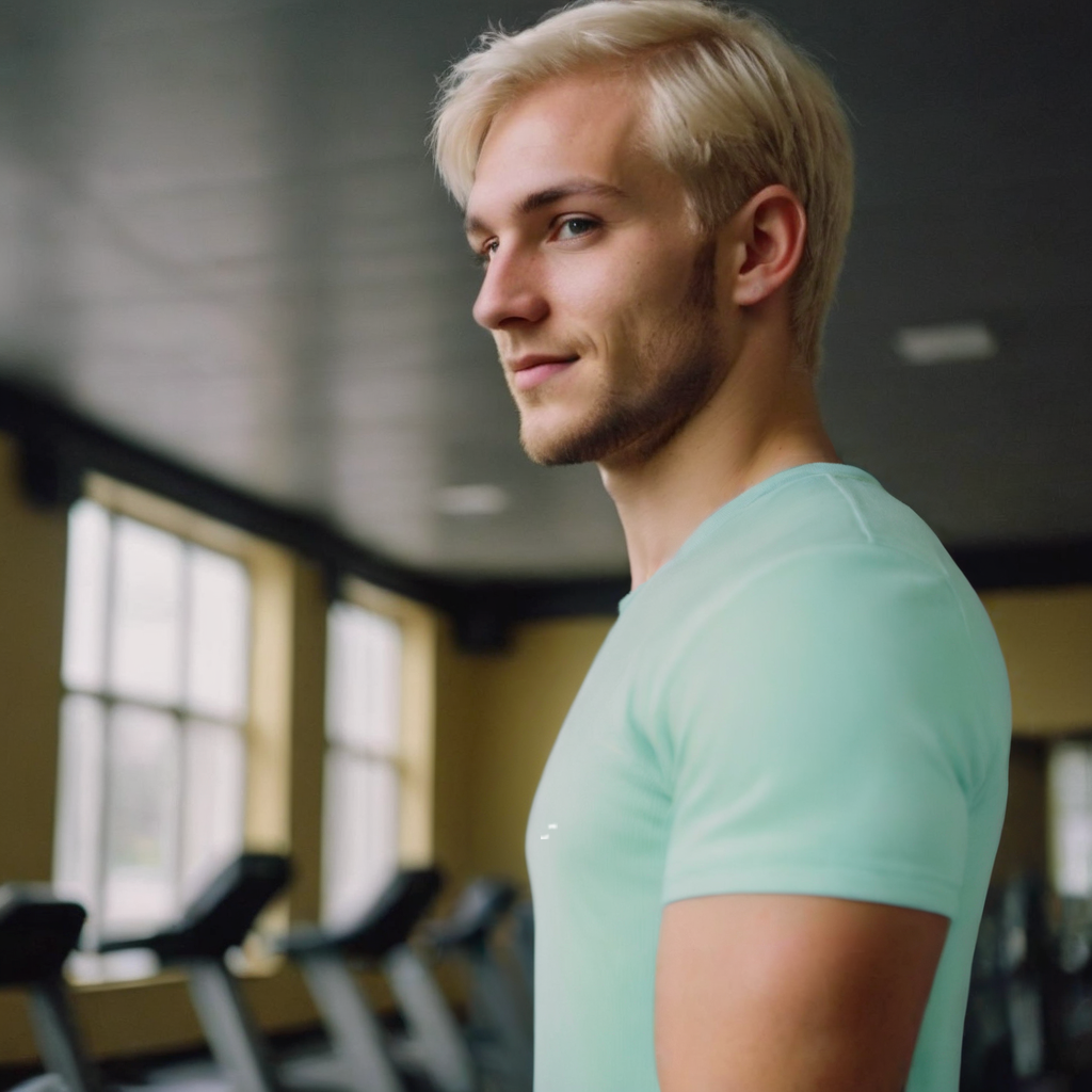 Playera Stretch Color Menta | Cuello Redondo