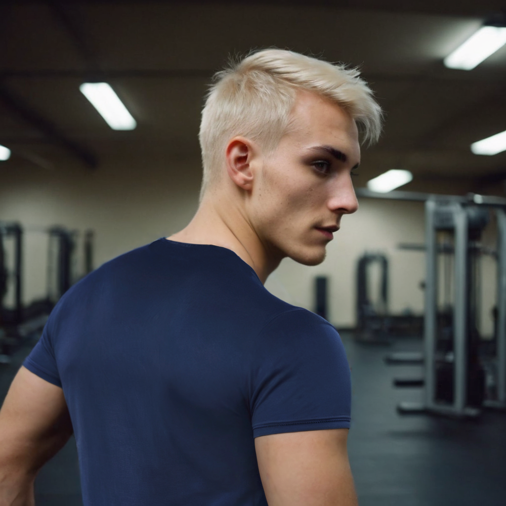 Playera Stretch Color Marino | Cuello Redondo