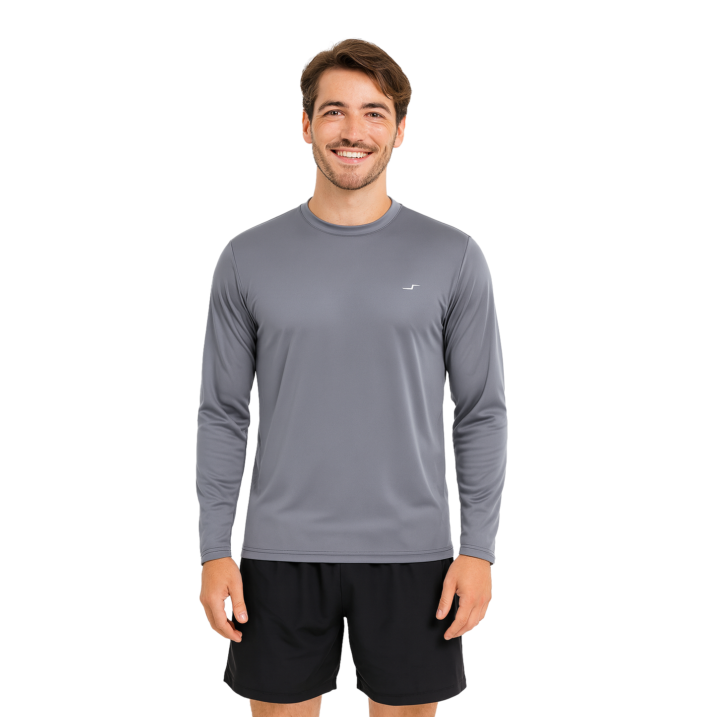 4 Playeras Deportivas Hombre Manga Larga Licra Secado Rápido