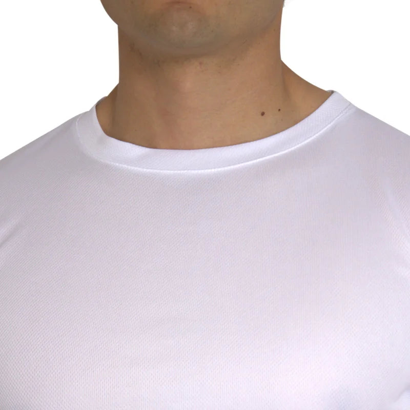 Playera RoundNeck Blanco | Tecnología Dry Fit