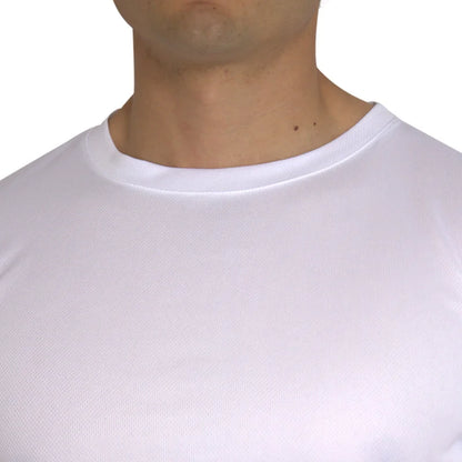 Playera RoundNeck Blanco | Tecnología Dry Fit