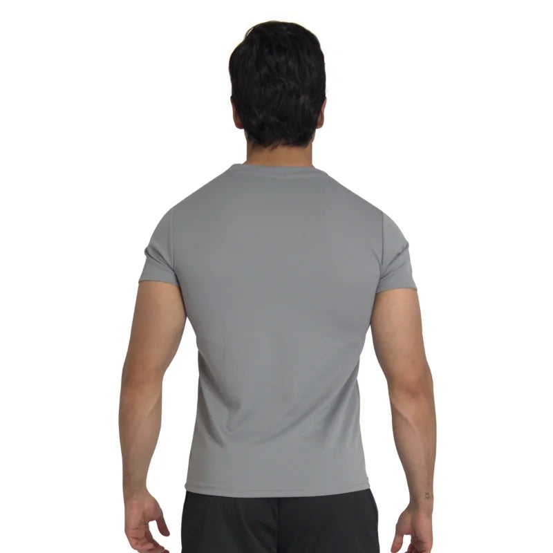 Playera RoundNeck Gris | Tecnología Dry Fit