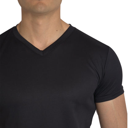Playera Negra para Hombre Cuello V | Entrena con Estilo y Confort