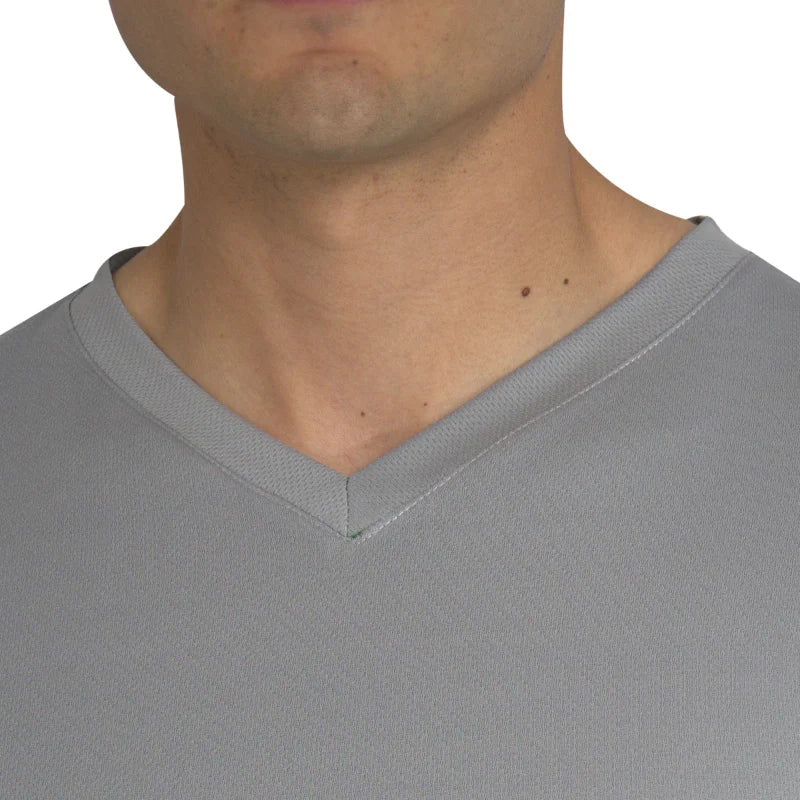 Playera Gris para Hombre Cuello V | Secado Rápido y Máxima Comodidad