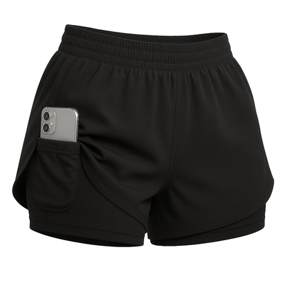 3 Shorts Deportivos Para Mujer 2 En 1 Licra Interior