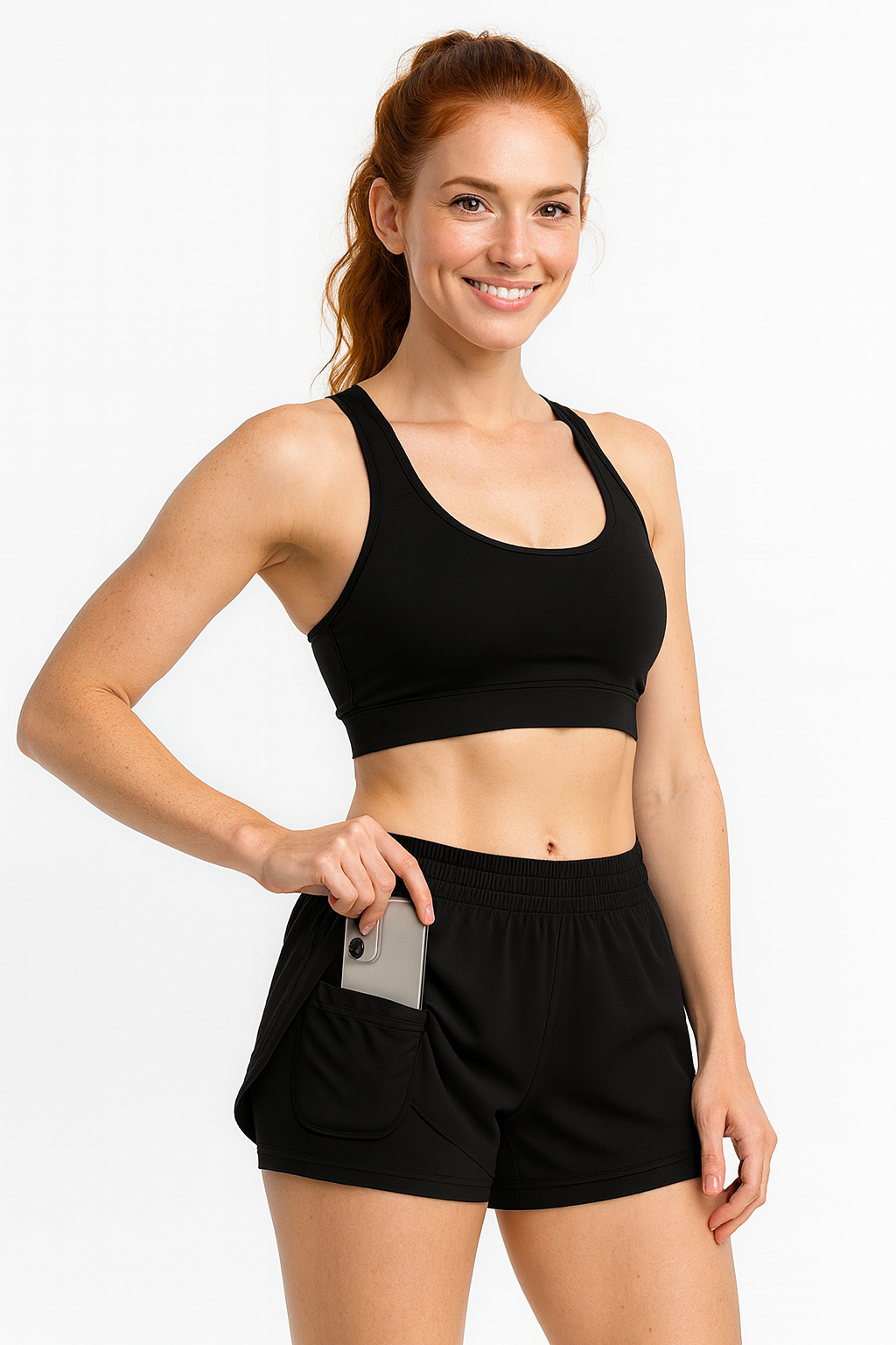 3 Shorts Deportivos Para Mujer 2 En 1 Licra Interior