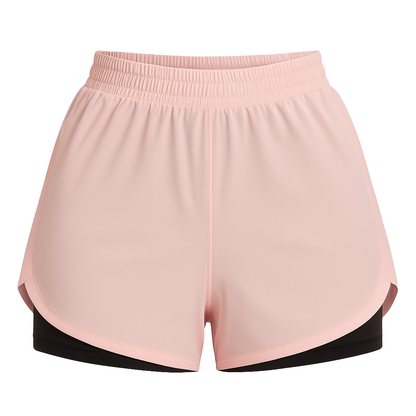 3 Shorts Deportivos Para Mujer 2 En 1 Licra Interior