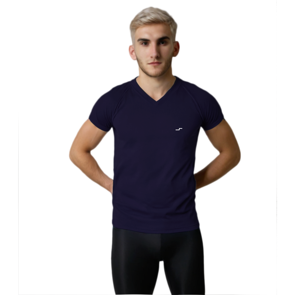 Playera Vneck Marino  |  Comfort knit