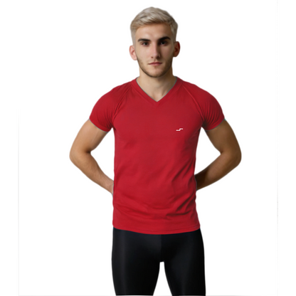 Playera Vneck Rojo | Comfort knit